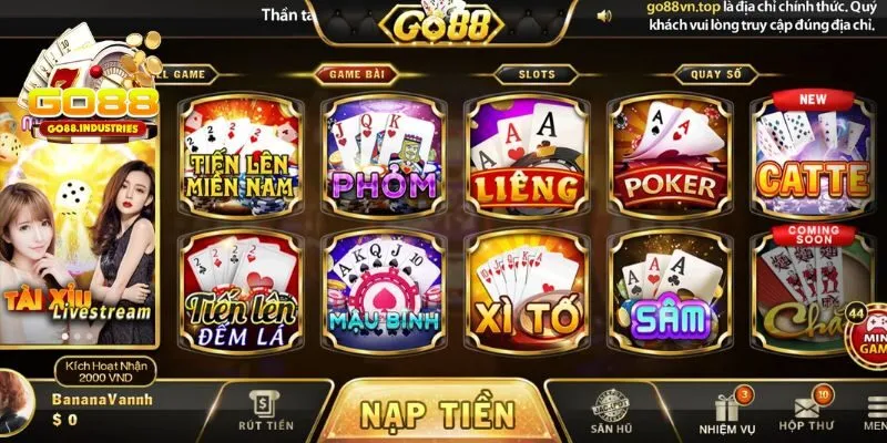 Game đánh bài Mậu Binh tại cổng game Go88